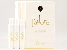 DIOR J'ADORE EDT 1.0ml .03fl oz x 3 PERFUME SPRAY SAMPLE VIAL LOT