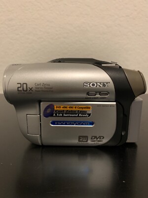 Sony Dcr-Dvd103 camcorder with 2 +RW discs, av cables, charger, and battery