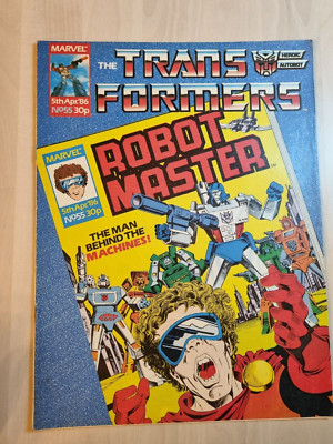 Transformers Issue 55 UK Edition April 1986 Marvel Comics Sleeved