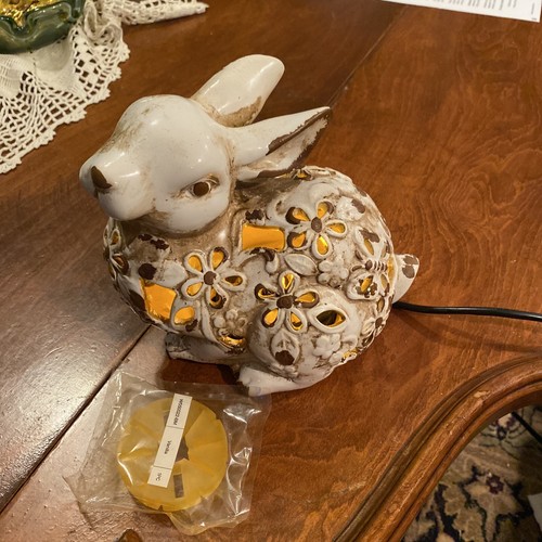 Scenterrific Rabbit Lamp Warmer W/Vanilla Scent Disk Woodland Light ...