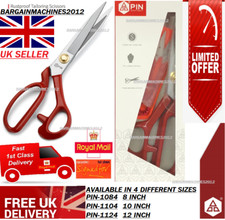 PIN STAINLESS STEEL TAILORING SCISSORS DRESSMAKING SHEARS FABRIC CUTTING 8'10'12