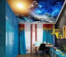 3D Astronaut Sun NA3361 Ceiling WallPaper Murals Wall Print Decal AJ US Fay