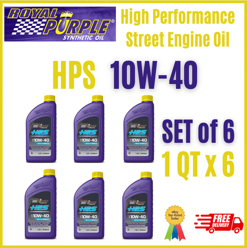 Royal High Performance Street Engine Oil 10W-40 1-Qt Bottle Set of 6 31140 - Picture 1 of 5