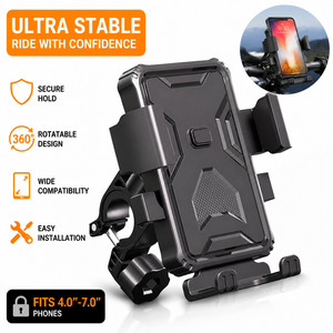 360° Motorcycle Bike Bicycle Holder Mount Handlebar For Cell Phone GPS USA