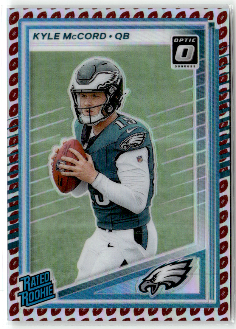2025 Panini Donruss Kyle McCord Optic Preview Football Emoji #325 SSP RC Eagles