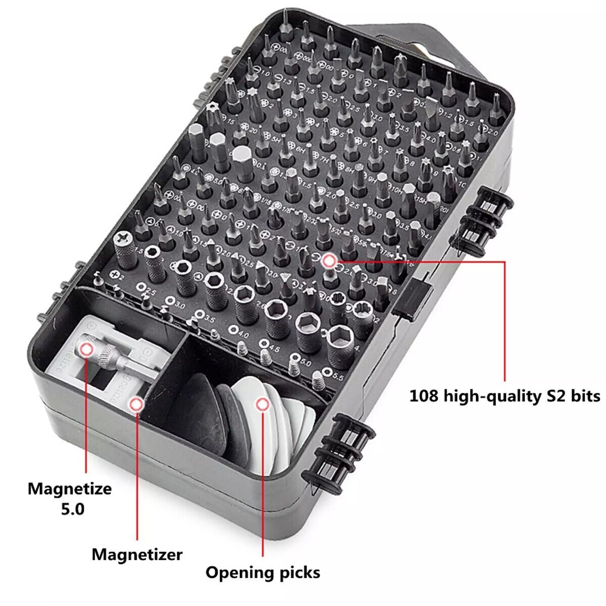 115-IN-1 Magnetic Precision Repair Screwdriver Set PC Phone Electronics Tool Kit