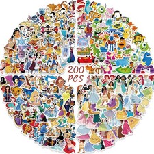 200Pcs Kids Stickers Pack Princess Stickers Cute Cartoon Characters Deals Movie