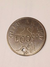 Gettone etichetta ottone premio oro slot machine Chicago, Illinois IL Mills anni '30