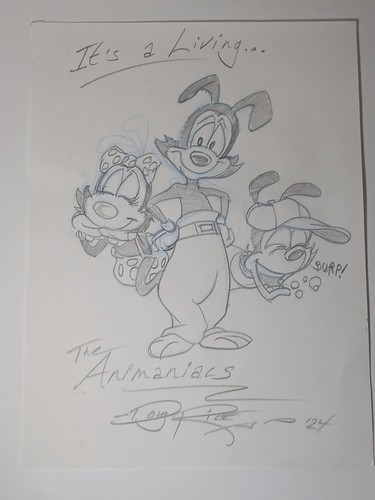 HANDSIGNIERT SIGNED DOUG RICE SKIZZE ORIGINAL ARTWORK ANIMANIACS CARTOON MIT COA - Bild 14 von 23