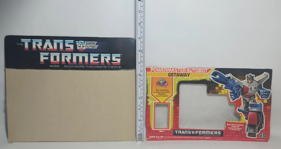 TRANSFORMERS VTG 1987 G1 POWER MASTER GETAWAY EUROPEAN FRONT & BACK PACKAGE PART - Image 3 of 4