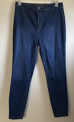 Refuge Jeans Womens Size 12 Dark Blue High Waist Ankle W32XL27