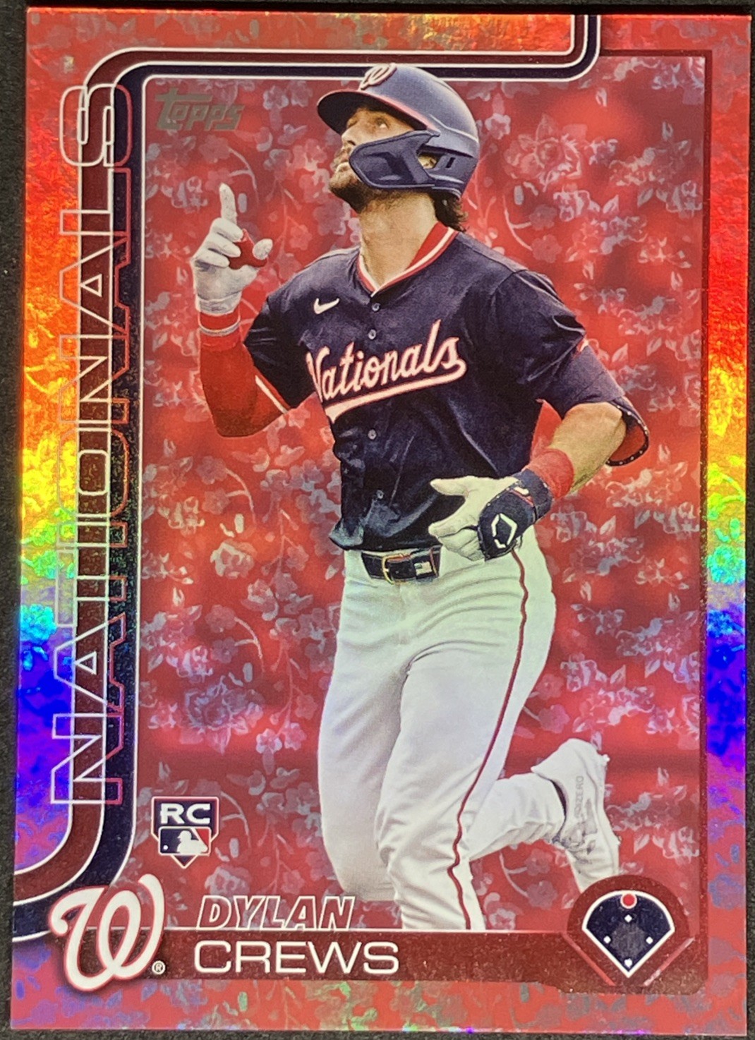 2025 Topps Series 1 Dylan Crews #74 Flowers /50 RC Rookie Nationals
