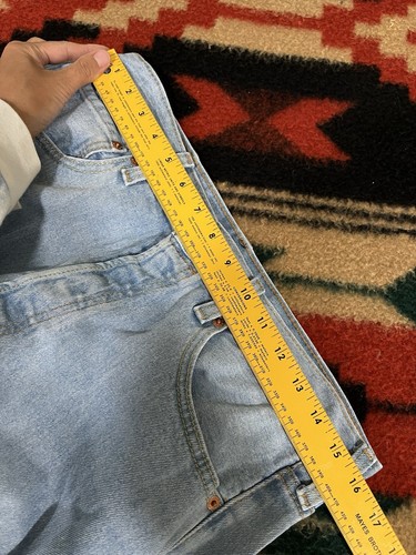 Vintage Levis 501 Jeans Größe 31x32 (Etikett 32x32) Button Fly Blau Classic Lightwash - Bild 11 von 14