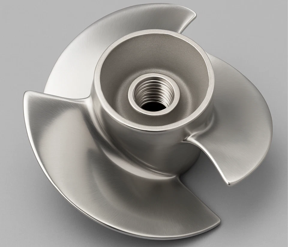 Impulsor PWC de acero inoxidable pulido - Se adapta a Yamaha GP1800 FX FZ - 160 mm - 13/18 Foto 2 de 2