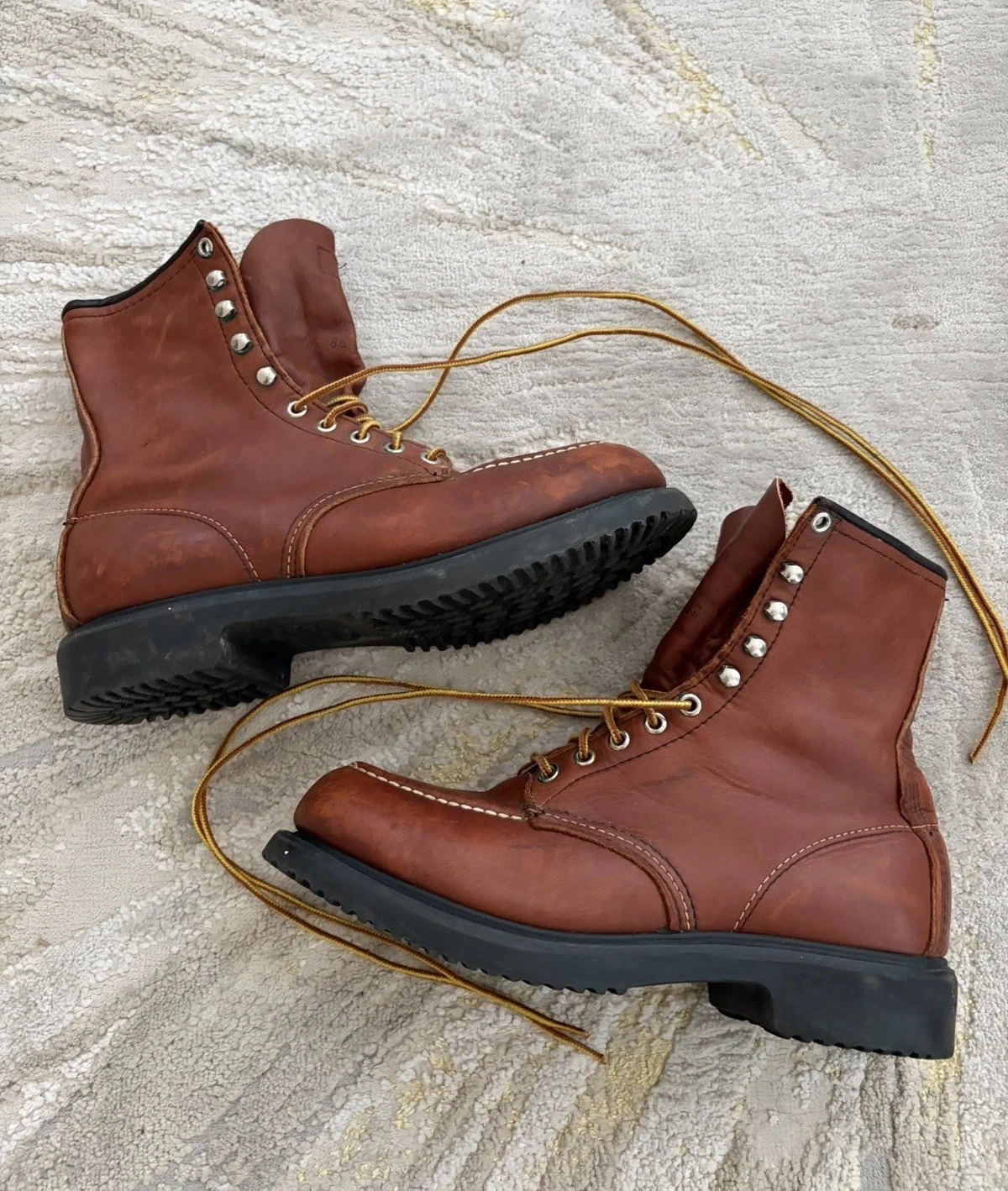 Red Wing 877 6 Inch Moc-Toe Boots Size 8.5D - Steel Toed/Composite Toed