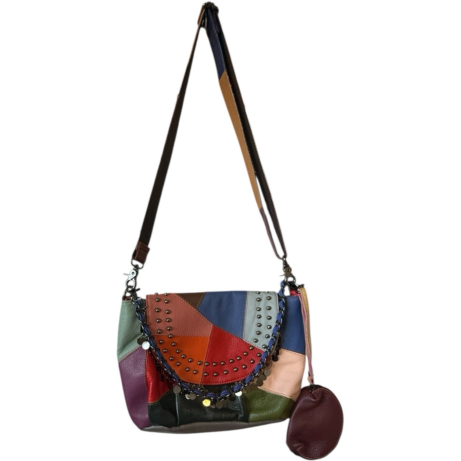 Ameri-Leather Leather Handbag Multicolor Soft Lea… - image 2