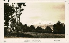 Vintage Volcan Ixtaccihual Mexico Volcano Pos...
