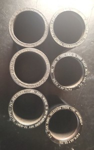 6 antique 1902 black Cylindrical Records & sleeves