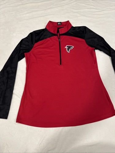 Atlanta Falcons 3/4 Zip Light Sweat Shirt Fanatics Women’s Size Large