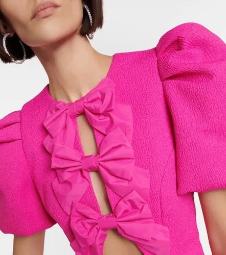 Rebecca Vallance AU 12 US 8 Pink Cecily Bow Mini Dress Puff Sleeve Like New - Picture 4 of 17