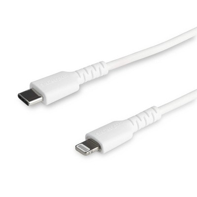 StarTech6 foot (2m) Durable White USB-C to Lightning Cable - Heavy Duty Rugged A