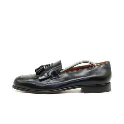 Bostonian Herren Quasten Loafer Slipper Schwarz Leder Classic EU 46.5
