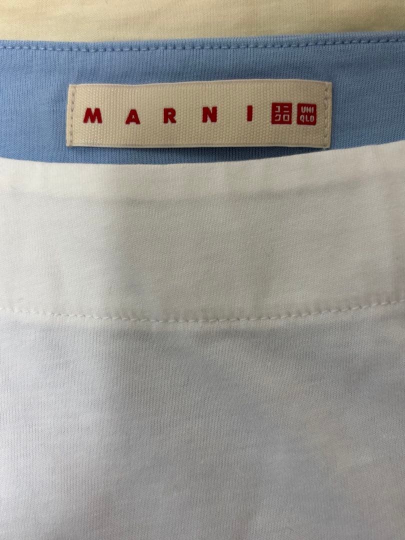 Marni x Uniqlo Floral Oversized T-Shirt Blue New thumbnail 3