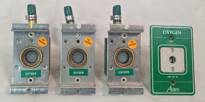 Amico 4 pc. Lot: 3 Rough-In Assembly Consoles & 1 Oxygen Outlet Untested As Is