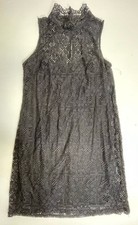 Ronni Nicole Woman’s Black Lace Fancy Collar Sleeveless Cocktail Dress 10