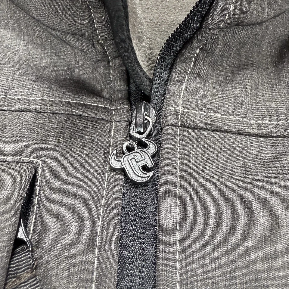 Ковбойская фурнитура жилет мужской 2XL серый флисовая подкладка Western ковбой вышитый - Изображение 4 из 4