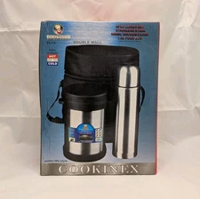 Cookinex FL-19 4-piece lunch set 1.0 Liter Food Thermos & 500ML vacuum flask.