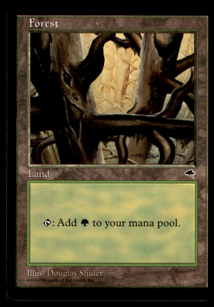 Forest (Ledge) 350 Land Tempest Magic: The Gathering Lightly Played