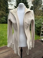 Damen Hoodie Sweatjacke BENCH, Gr. L beige, Kapuzenjacke mit Reißverschluss+Logo
