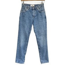 Free People We The Free Curvy Siren Low Rise Straight Jeans Womens 25 Blue Denim