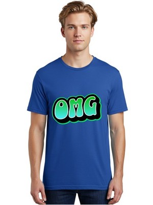 Omg Mens Graphic Tee,100% Cotton,Casual Summer Wear