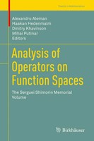 Alexandru Aleman (U. A.) | Analysis Of Operators On Function Spaces | Buch | Vii
