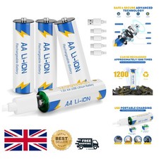 Multi-Safe Rechargeable AA Batteries - 4 Pack with LED Charging Indicators 4.75 per battery