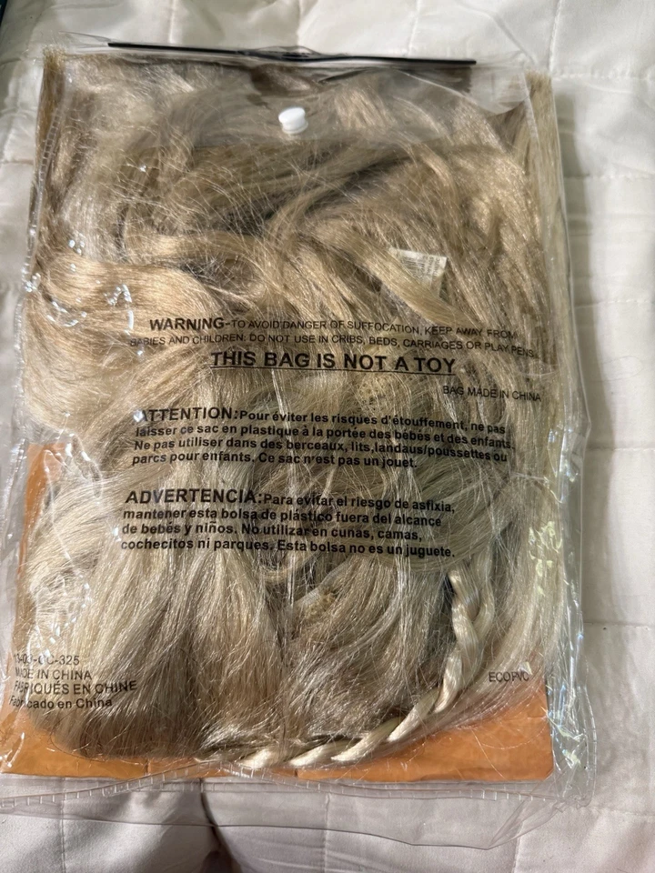 Peluca Diosa Mítica Halloween Juegos con disfraces Disfraz Cabello Rubio Con Trenza Buen Estado Foto 2 de 4