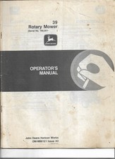 39 Rotary Mower John Deere 100 and 200 series garden Tractor Op. Manual
