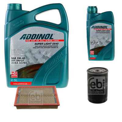 FEBI Inspektionspaket 6L ADDINOL SUPER LIGHT 0540 für VW Sharan 7M8 7M9 7M6