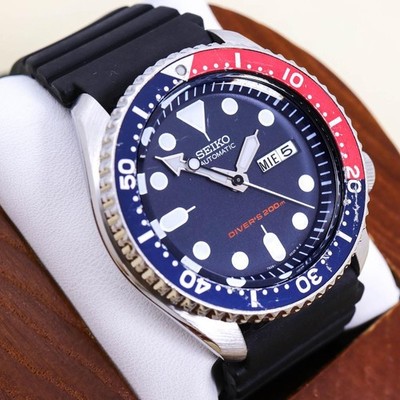 Working SEIKO Wristwatch Automatic Pepsi Color DIVERS 200m 3169