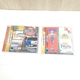 Sega Saturn Console with 2 Virtua Stick controllers & 5 games Japan White tested