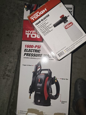 #ad Hyper Tough 1600 PSI Electric Pressure Washer 20FT Hose WITH Foam Blaster $110.00