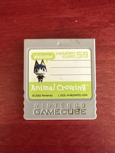 Animal Crossing Nintendo Gamecube Memory Card 59 DOL-008 Vintage 2002 Not Tested