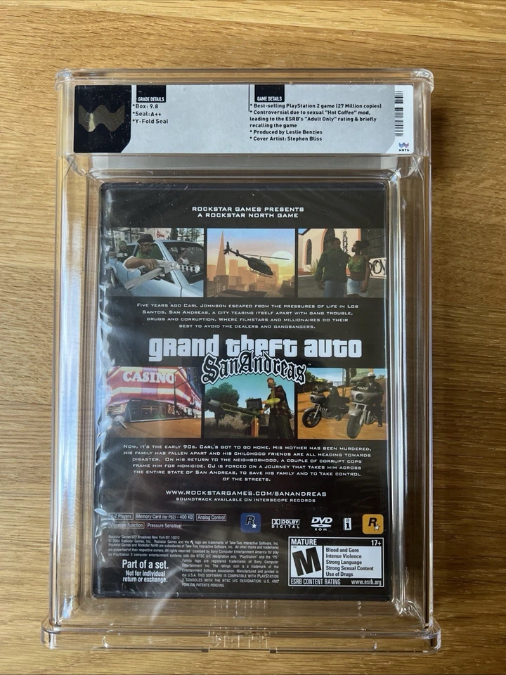Grand Theft Auto: San Andreas GTA WATA 9.8 A++ PS2 VGA Classificato Playstation 2 - Immagine 2 di 2