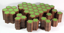 Heroscape Green Grass Terrain Hex Tiles Lot Of 80 24-9 7-10 3-10 2-18 1-33