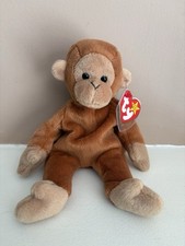 Vintage TY Beanie Baby - BONGO the Monkey (8.5 inch) New with Tags 