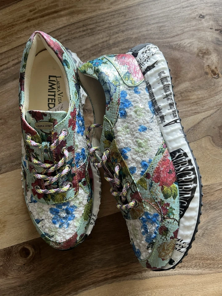 LAURA VITA  LIMITED DAMENSCHUHE HALBSCHUHE SNEAKER GR: 38 UK: 5 BLAU  - Bild 2 von 4