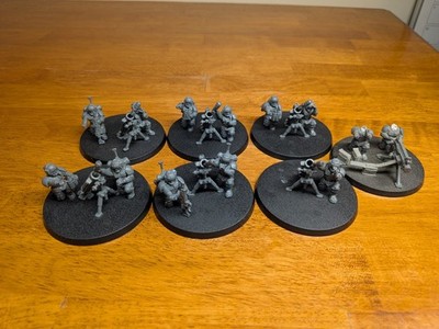 6 Mortar Teams Imperial Guard - Astra Militarum Warhammer 40,000 40k assembled