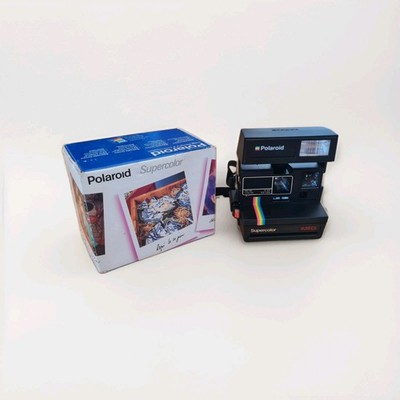 Vintage Polaroid Supercolor 635CL Sofortbildkamera Instant Camera schwarz OVP